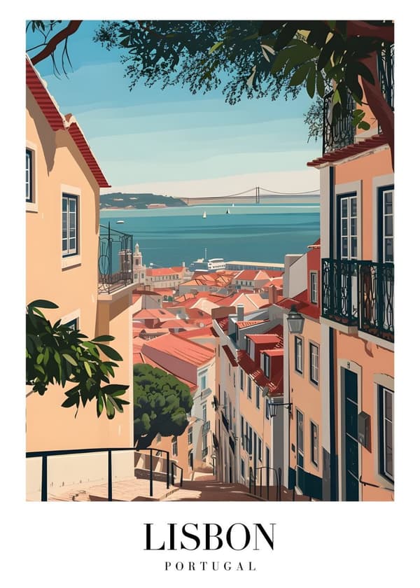 Plakat - Lissabon bybillede