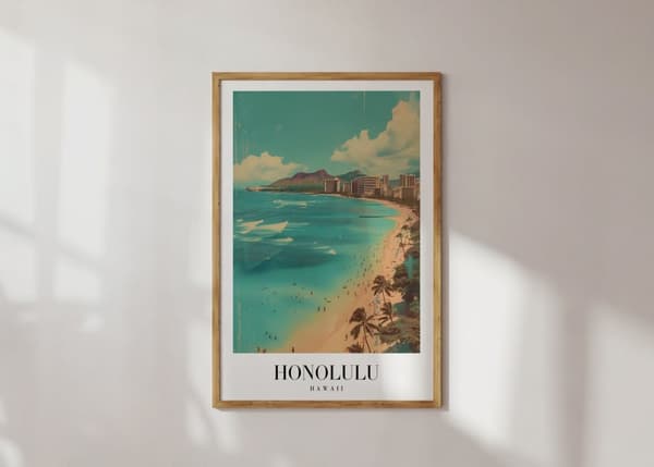 Plakat - Honolulu Strand
