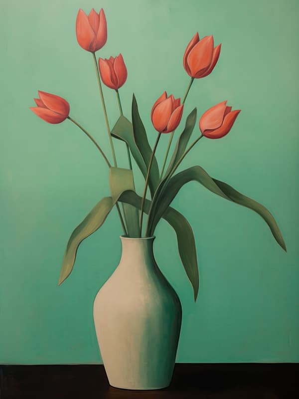 Poster - Tulipaner i Vase