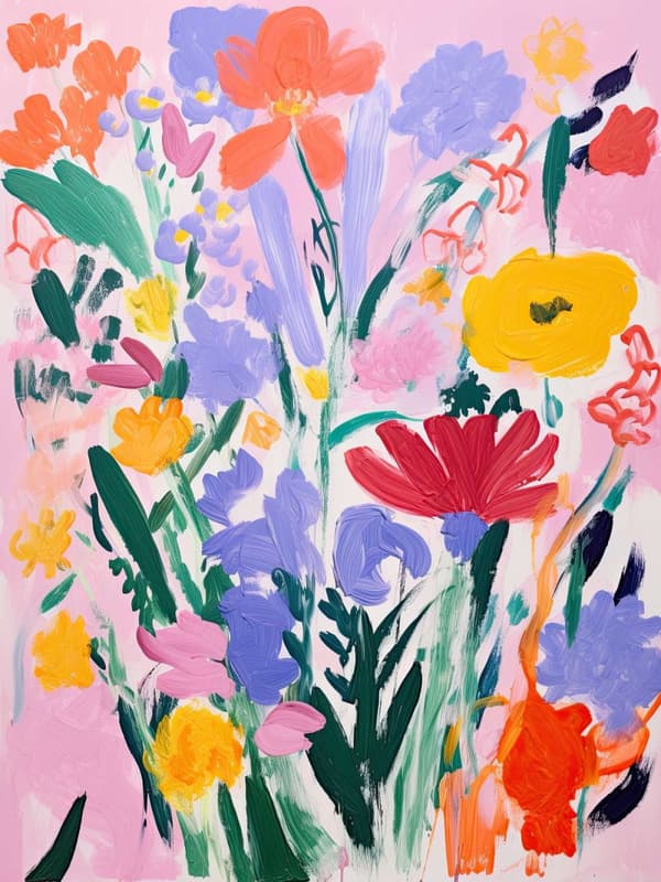 Plakat - Blomster Abstrakt