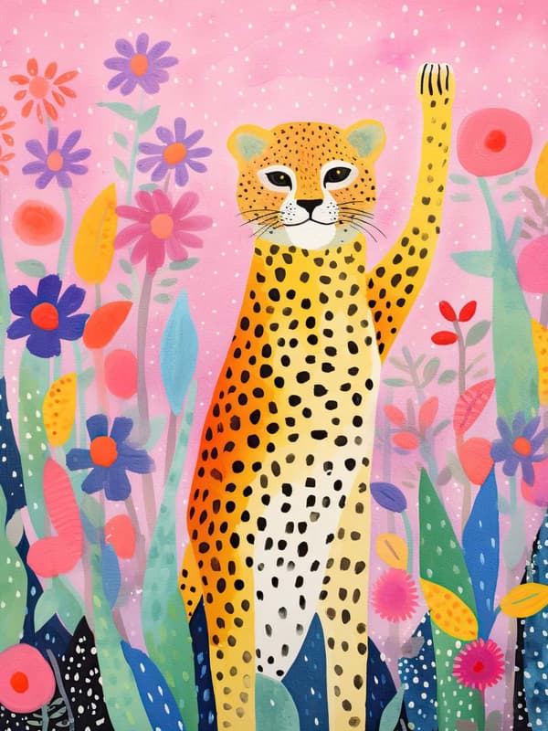 Poster - Gepard i Blomning