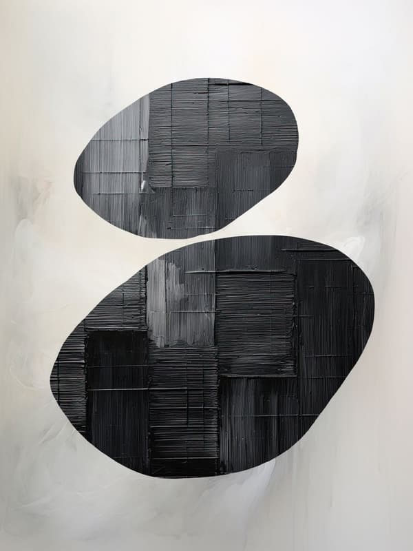 Plakat - Svart Abstrakt Form