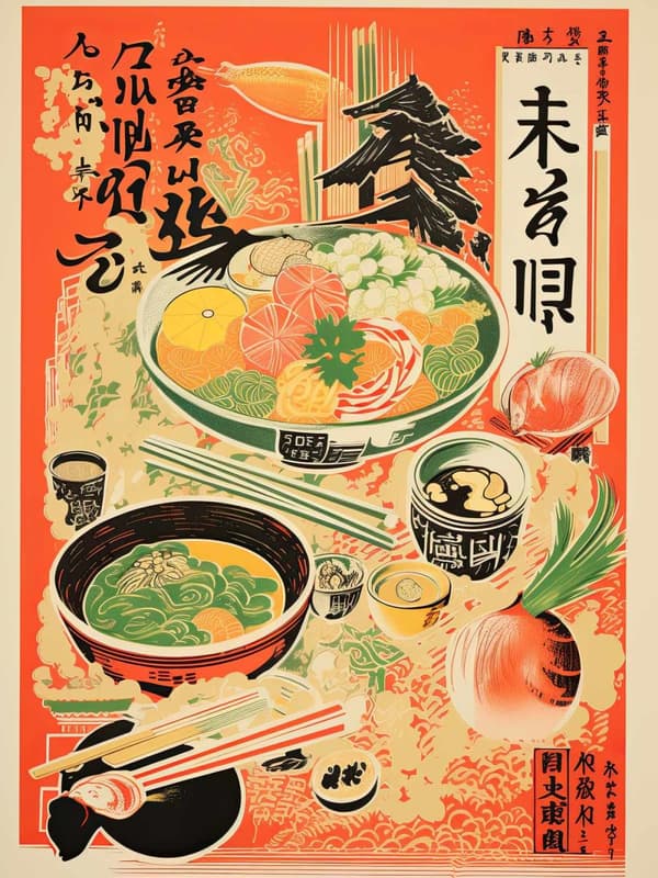 Plakat - Vintage Ramen Design