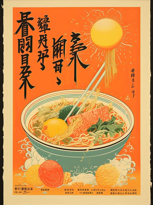 Plakat - Japansk Ramen Kunst