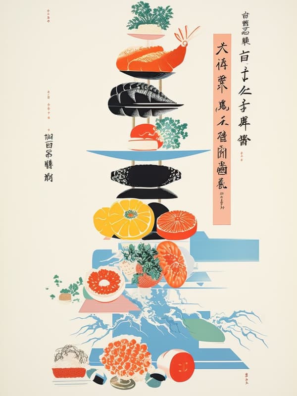 Plakat - Sushi Kunst