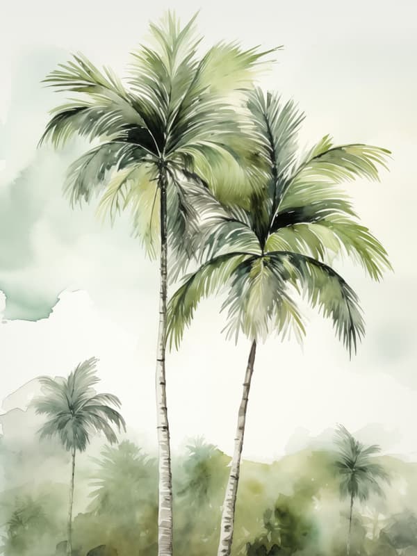 Plakat - Tropiske Palme Træer