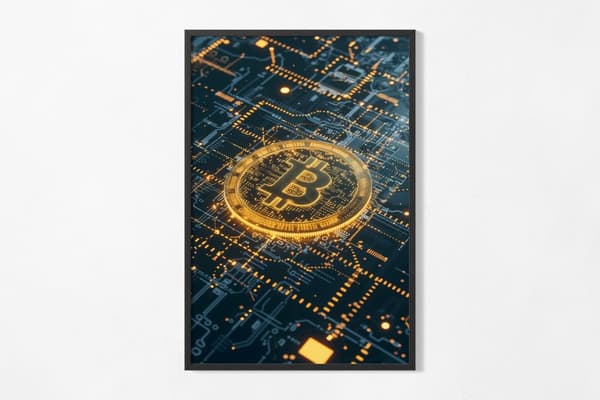 Poster - Bitcoin digital kunst