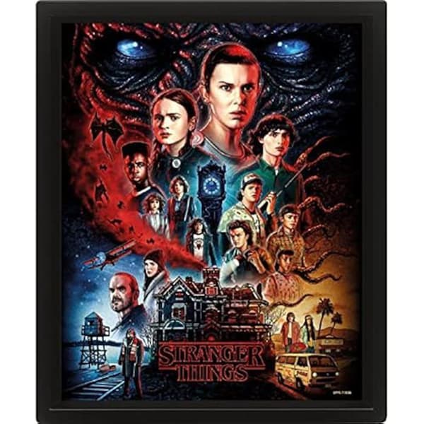 Inramad 3D affisch - PYRAMID INTERNATIONAL - Stranger Things - VECNA - 25 cm x 20 cm - Väggdekoration