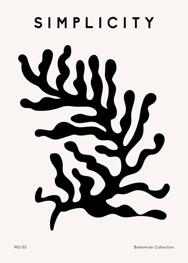 Abstrakt Affisch – Högkvalitativt Luster Fotopapper (Ram ingår ej)50x70 CM