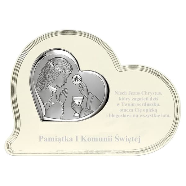 Bild souvenir av den första heliga nattvarden silver | Storlek: 17,7x13,3cm | SKU: BC6644F/A