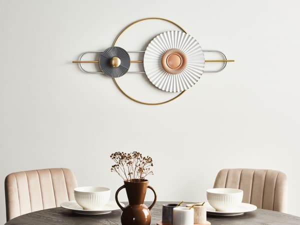 Veggdekorasjon Flerfaget Jern 43 x 80 cm Metallisk Uregelmessig form Moderne stil Interiør Veggkunst