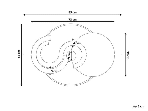 Veggdekorasjon Grå Jern 50 x 99 cm Metallisk Uregelmessig form Moderne stil Interiør Veggkunst