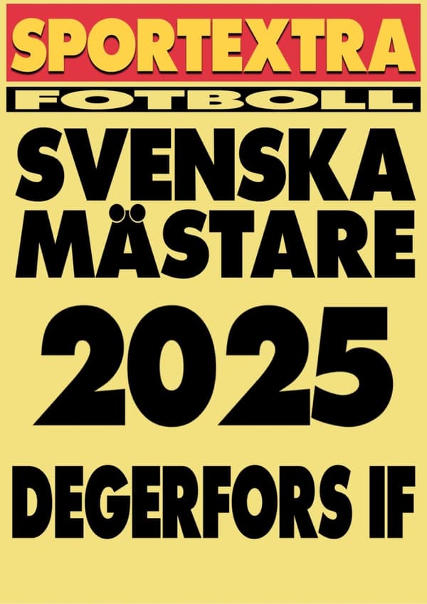 A3 Print - Degerfors IF - Svenska mästare 2025!