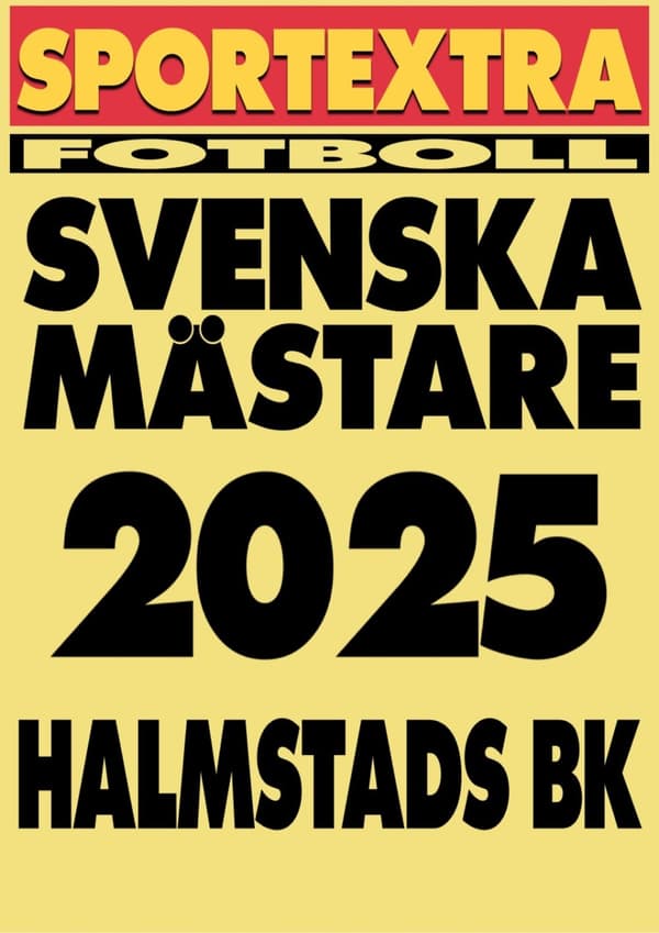 A3 Print - Halmstads BK - Svenska mästare 2025!