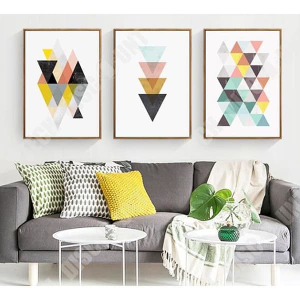 TD Nordic geometrisk affisch 30x40cmx3 stycken abstrakt modern minimalistisk bakgrundsväggdekoration