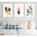 Miniatyrbild 1 av 4: TD Nordic geometrisk affisch 30x40cmx3 stycken abstrakt modern minimalistisk bakgrundsväggdekoration