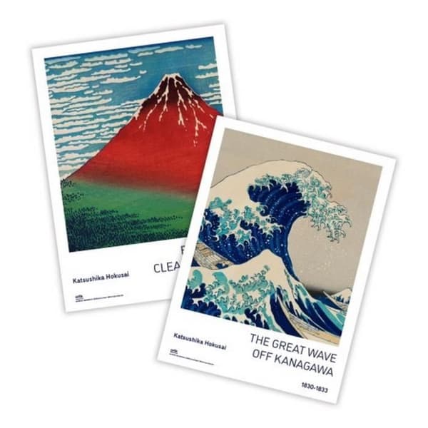 Affischer och plakat - Set med 2 offsetaffischer Erik, Katsushika Hokusai (38x52cm)