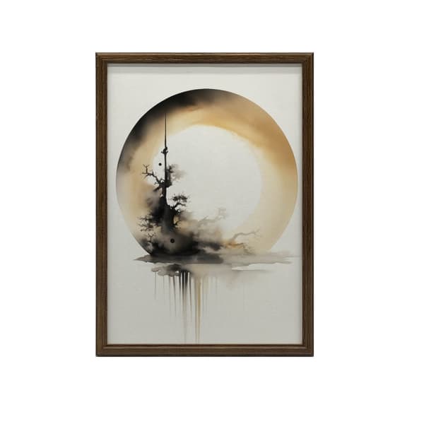 Zen Circle Zen Circle, 30x40 cm, hvid træramme, 230 gsm mat papir