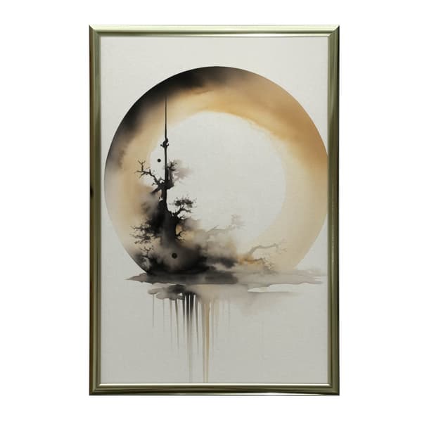 Zen Circle Zen Circle, 70x100 cm, mørkebrun træramme, 230 gsm mat papir
