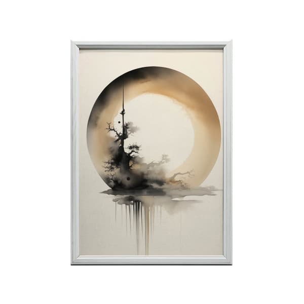 Zen Circle Zen Circle, 70x100 cm, mørkebrun træramme, 230 gsm mat papir
