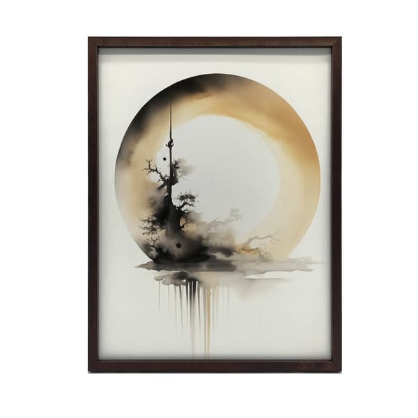 Zen Circle Zen Circle, 70x100 cm, mørkebrun træramme, 230 gsm mat papir