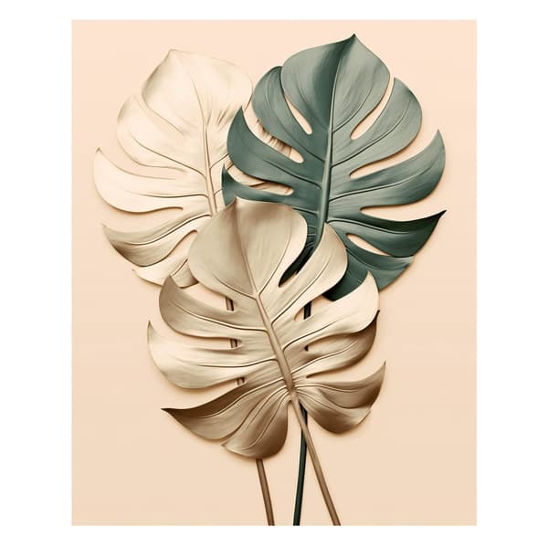 Golden Monstera Golden Monstera, 30x40 cm, oinramad, 230 gsm matt papper