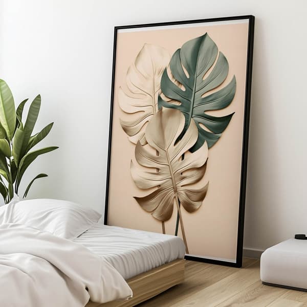 Golden Monstera Golden Monstera, 30x40 cm, oinramad, 230 gsm matt papper
