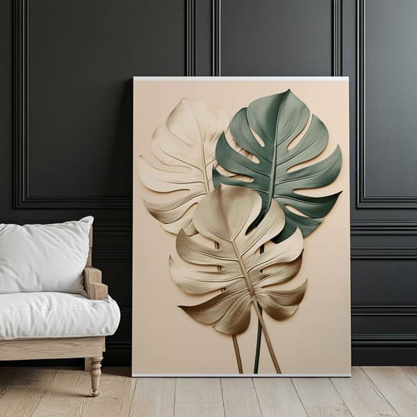 Golden Monstera Golden Monstera, 30x40 cm, oinramad, 230 gsm matt papper