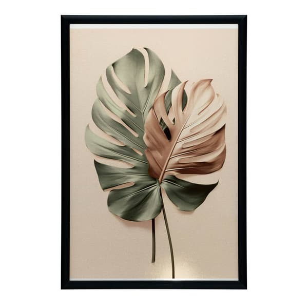 Monstera koppar Monstera koppar, 40x50 cm, guld aluminiumram, 230 gsm matt papper