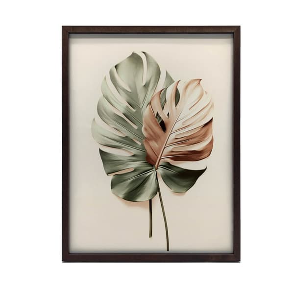 Monstera koppar Monstera koppar, 40x50 cm, guld aluminiumram, 230 gsm matt papper