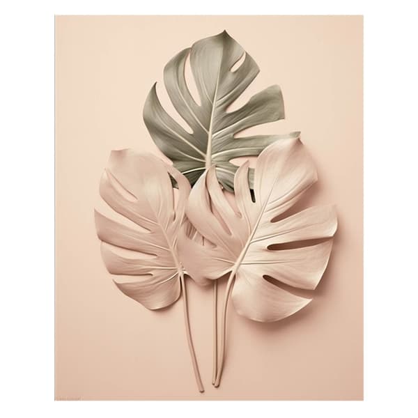 Guld Monstera Guld Monstera, 30x40 cm, svart aluminiumram, 230 gsm matt papper