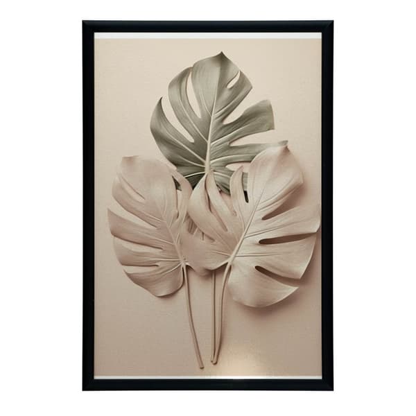 Guld Monstera Guld Monstera, 30x40 cm, svart aluminiumram, 230 gsm matt papper