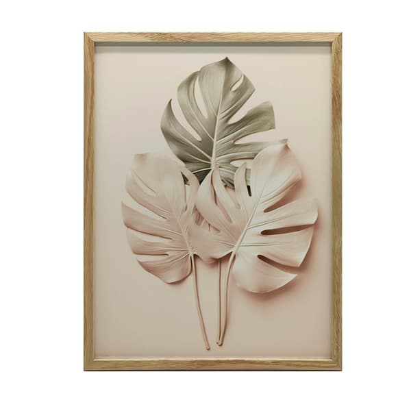 Guld Monstera Guld Monstera, 30x40 cm, svart aluminiumram, 230 gsm matt papper