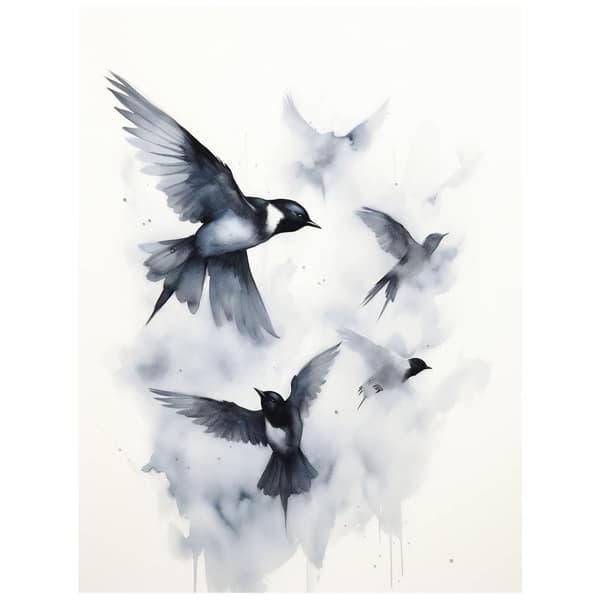 Peace in Flights Peace in Flights, 70x100 cm, oinramad, 230 gsm matt papper