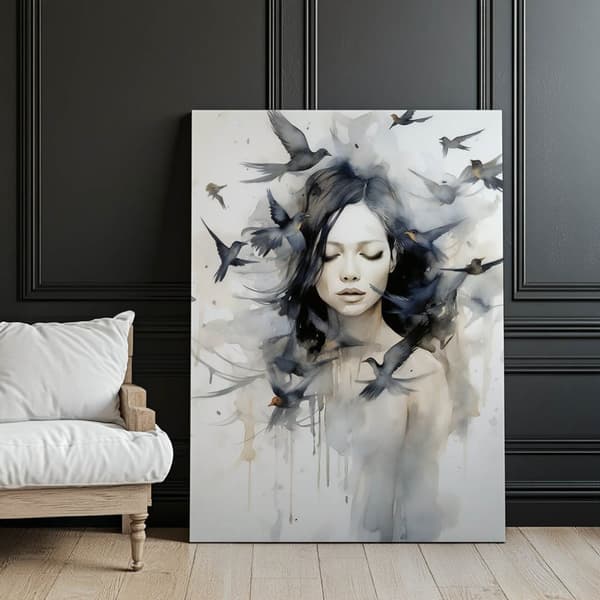 Birds and Soul Birds and Soul, 70x100 cm, musta alumiinirunko, 230 gsm mattapaperi