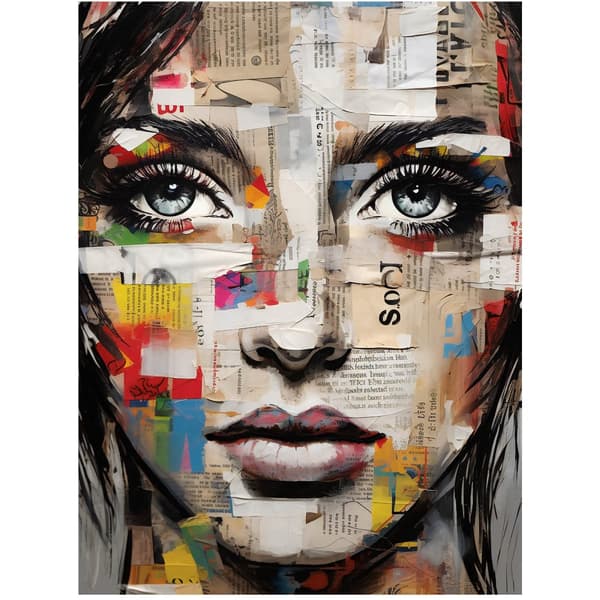 The Colorful Face of Art The Colorful Face of Art, 70x100 cm, uindrammet, premium lærred på båre