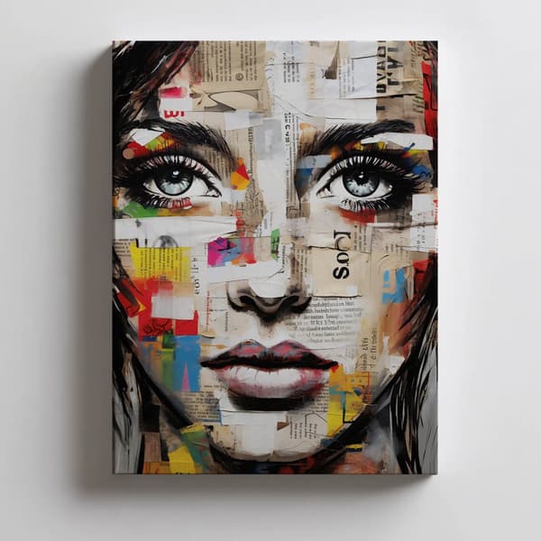 The Colorful Face of Art The Colorful Face of Art, 70x100 cm, uindrammet, premium lærred på båre