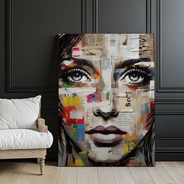 The Colorful Face of Art The Colorful Face of Art, 70x100 cm, uindrammet, premium lærred på båre