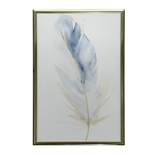 Blue Gold Feather Blue Gold Feather, 50x70 cm, uindrammet, 230 gsm mat papir