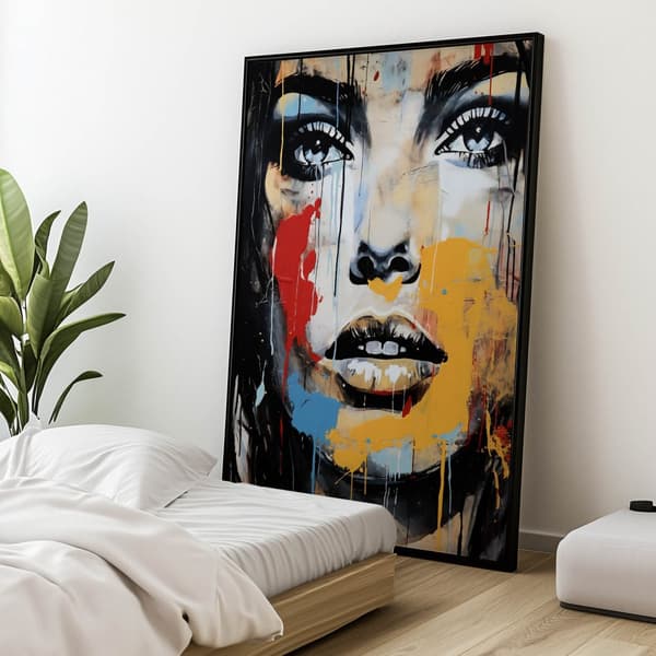 Färgrikt ansikte Färgrikt ansikte, 30x40 cm, ljus ekträram, 230 gsm matt papper