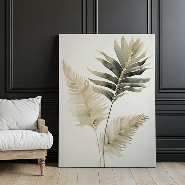 Eksotiske palmer Eksotiske palmetræer, 30x40 cm, uindrammet, premium lærred på båre