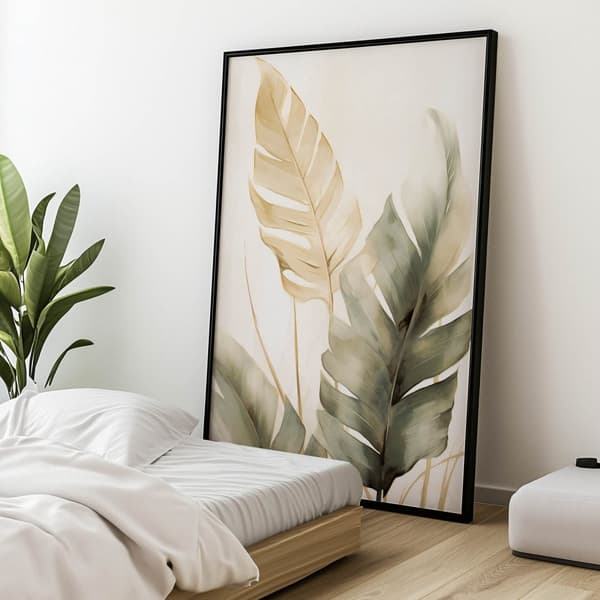 Green Oasis Green Oasis, 70x100 cm, guld aluminiumsramme, 230 gsm mat papir