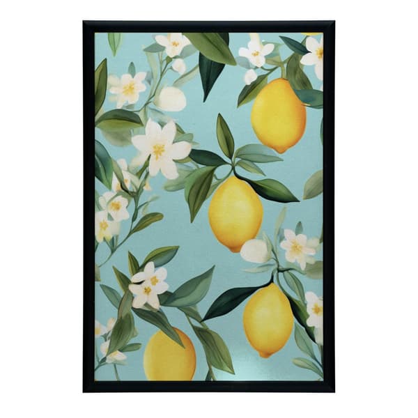 Blooming Lemons Blooming Lemons, 50x70 cm, guld aluminiumsramme, 230 gsm mat papir