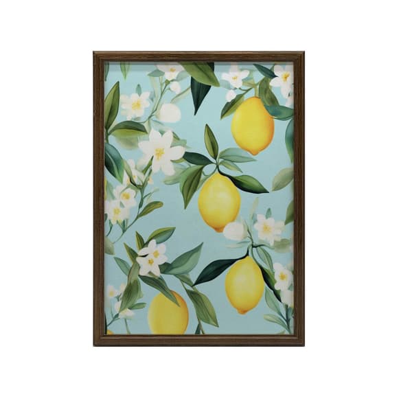 Blooming Lemons Blooming Lemons, 50x70 cm, guld aluminiumsramme, 230 gsm mat papir