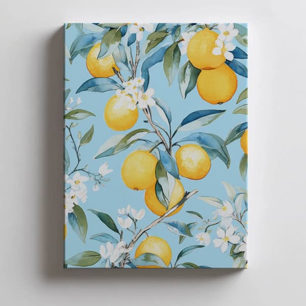 Blomstrende appelsiner Blossoming appelsiner, 30x40 cm, guld aluminiumsramme, 230 gsm mat papir