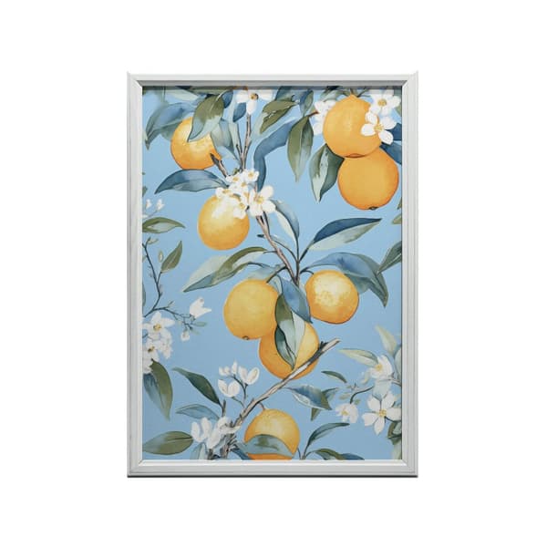 Blomstrende appelsiner Blossoming appelsiner, 30x40 cm, guld aluminiumsramme, 230 gsm mat papir