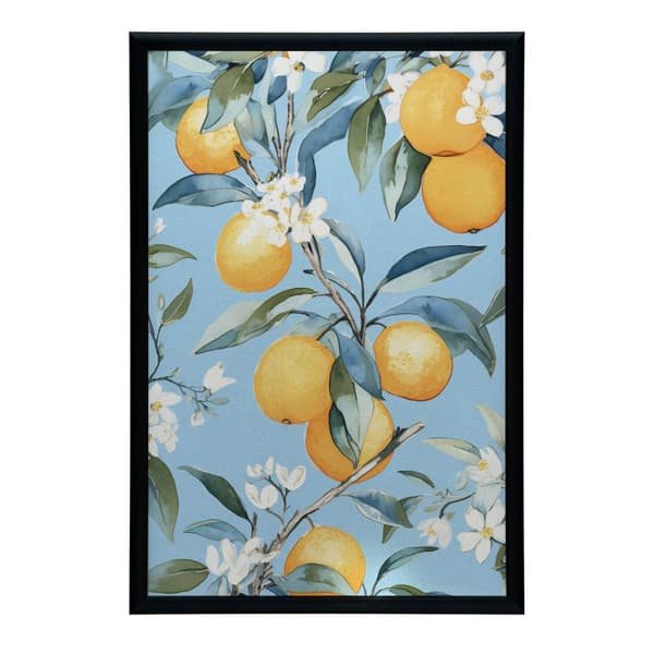 Blomstrende appelsiner Blossoming appelsiner, 30x40 cm, guld aluminiumsramme, 230 gsm mat papir