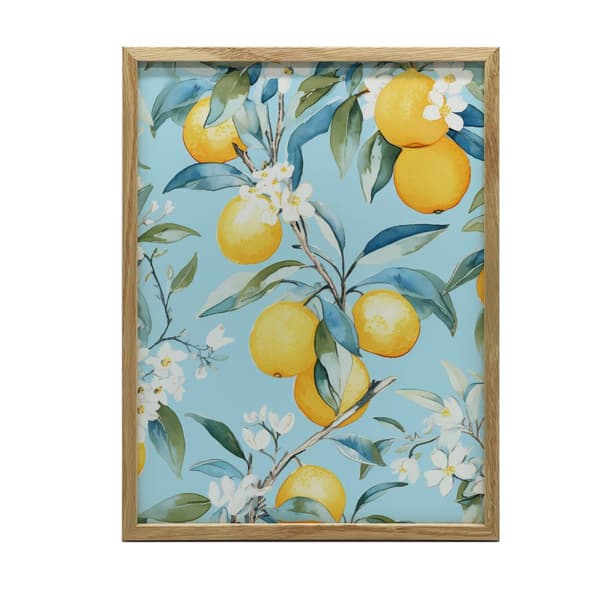 Blomstrende appelsiner Blossoming appelsiner, 30x40 cm, guld aluminiumsramme, 230 gsm mat papir