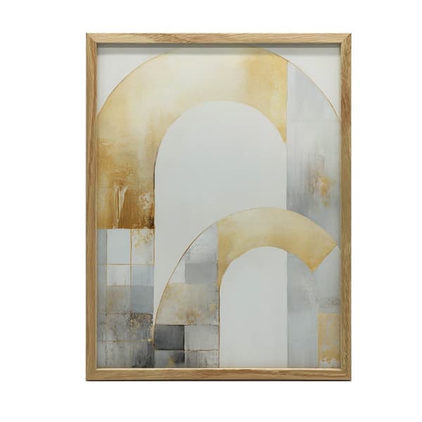 Art Deco Elegance: Guld og sølv abstraktion Art Deco Elegance: Guld og sølv abstraktion, 40x50 cm, guld aluminiumsramme, 230 gsm mat papir