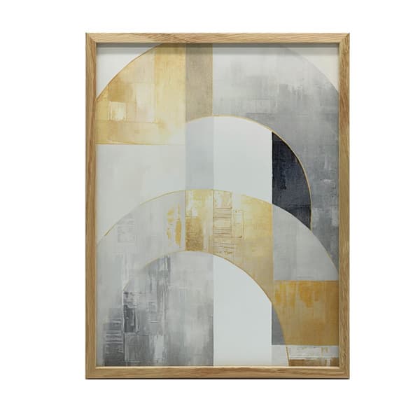 Golden Symmetry: Art Deco in Abstraction Golden Symmetry: Art Deco in Abstraction, 30x40 cm, mørkebrun træramme, 230 gsm mat papir